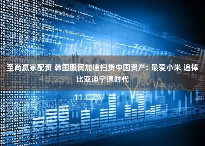 至尚赢家配资 韩国股民加速扫货中国资产: 最爱小米 追捧比亚迪宁德时代